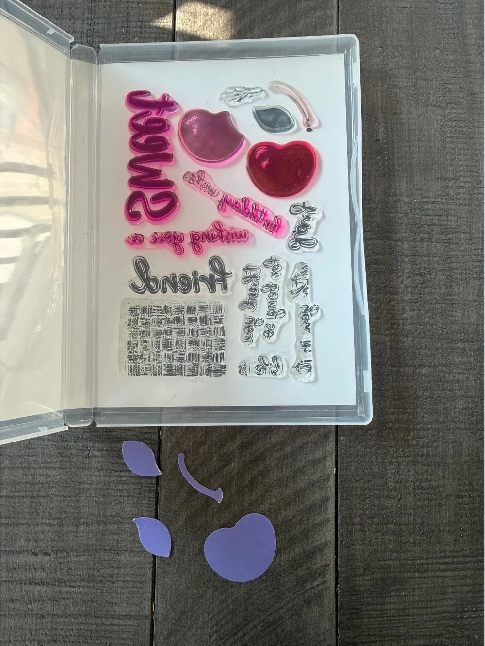 Stampin’ Up Sweetest Cherries stamp set with Cherry shape punch